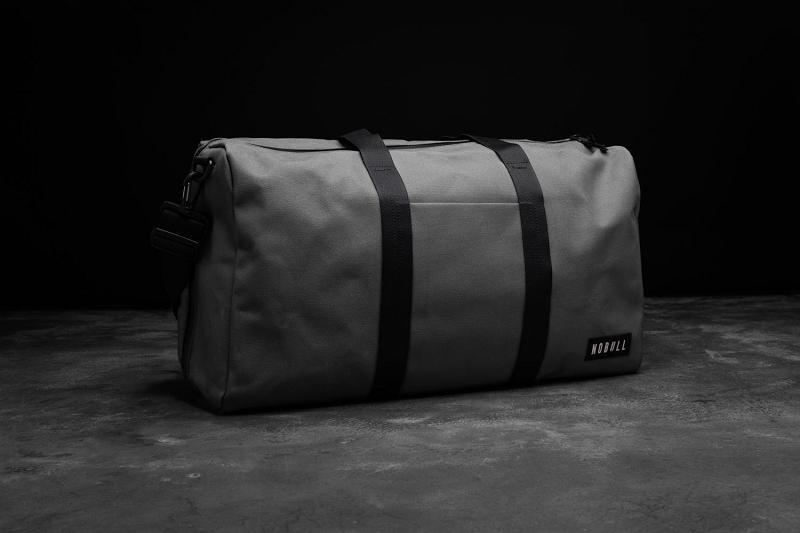 Men's Nobull Waxed Canvas Duffle Bags Dark / Grey | SG O2568K